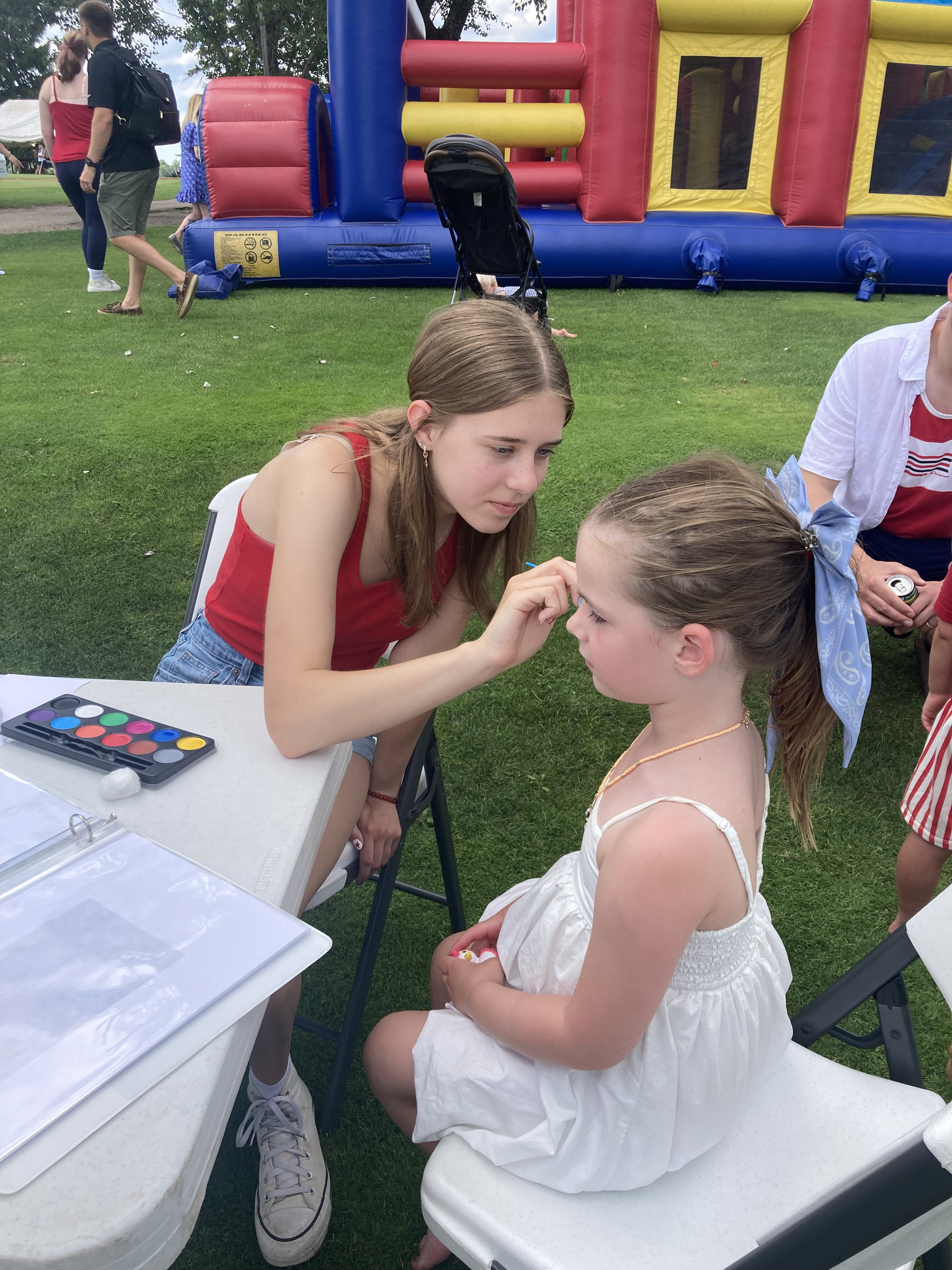 Face painting at last year's Kid's Zone