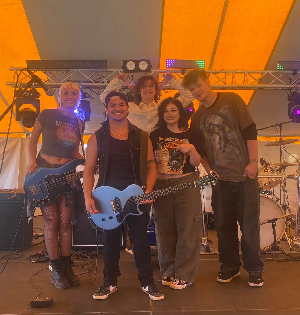 PARTWAYS, an alternative band of former Mount Horeb High School students, playing at the Frolic