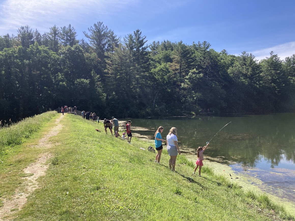 Families fishing at Cops and Bobbers