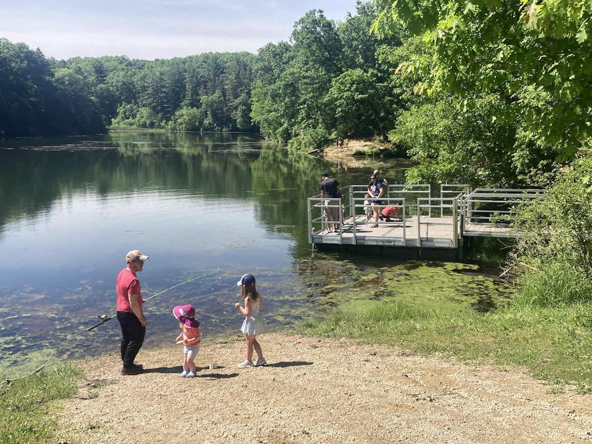Families fishing at Cops and Bobbers