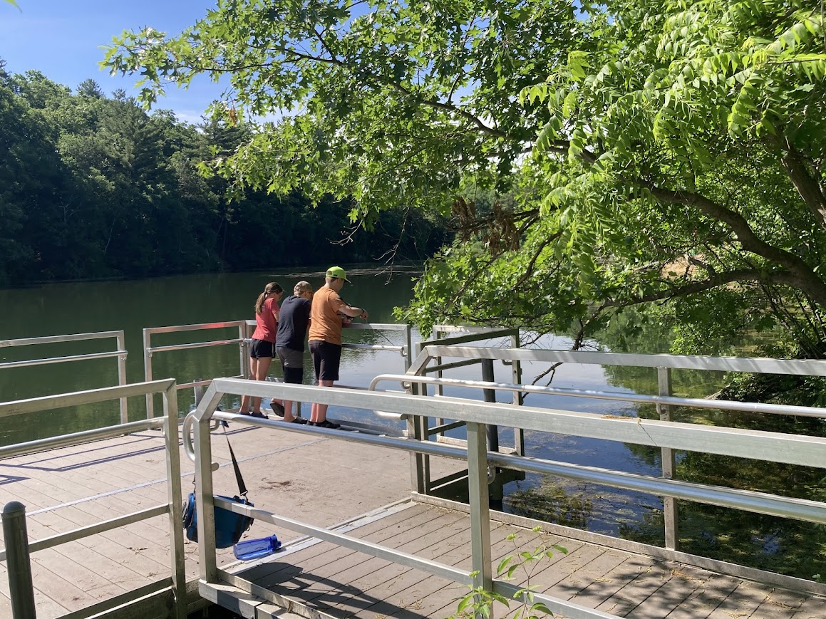 Families fishing at Cops and Bobbers